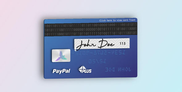 jQuery+SVG立体信用卡3D旋转特效