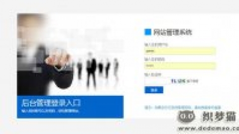 蓝白公司企业后台登录模板