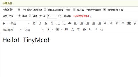 织梦TinyMCE编辑器插件（WordPress默认编辑器）