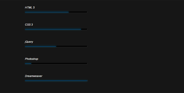 纯CSS3炫酷进度条科技感