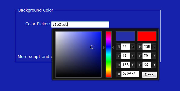 jQuery拾色器小插件