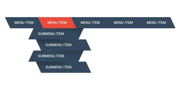 纯CSS3炫酷下拉导航菜单插件动画