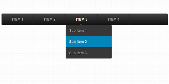 纯CSS3黑色带下拉的导航插件