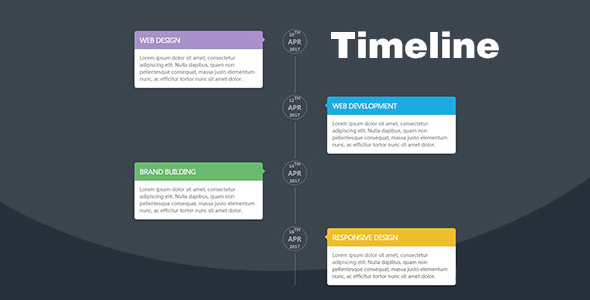 响应式Bootstrap垂直时间轴纯CSS3插件