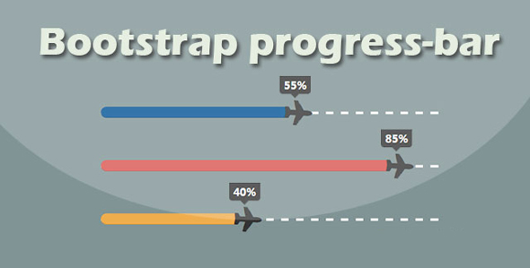 纯css3动画Bootstrap进度条加载百分比插件