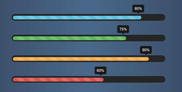 Bootstrap斑马线条纹进度条加载百分比插件
