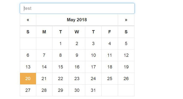 Bootstrap点击输入框弹出日历选择插件