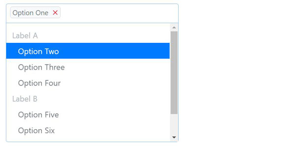 Bootstrap4点击输入框出现下拉菜单选择插件