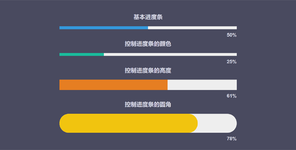 几种jquery几种进度条百分比插件