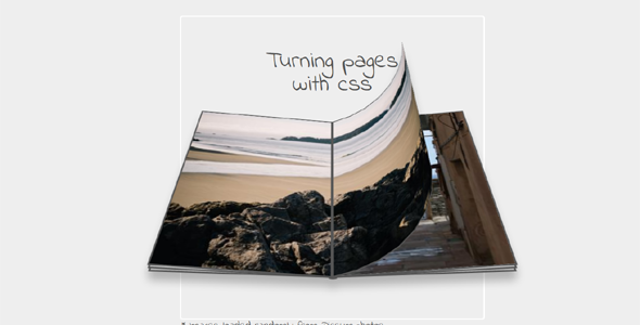 纯CSS3翻书动画特效