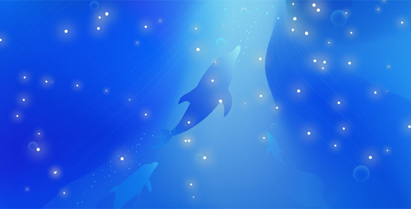 TweenMax蓝色梦幻海洋网页特效
