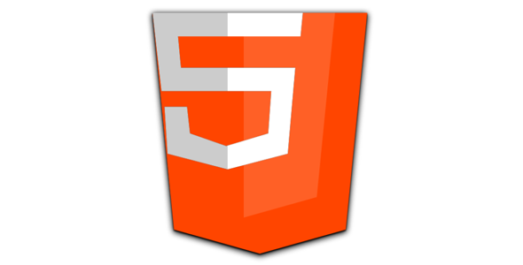 css3代码绘制的html5 logo放大缩小特效