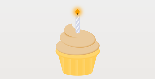 CSS3生日纸杯蛋糕蜡烛代码