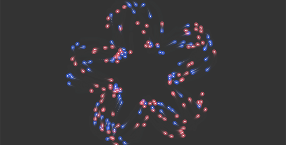 彩色小球组成的五角星HTML5动画