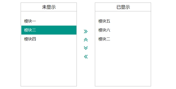 jquery左右选择穿梭框特效