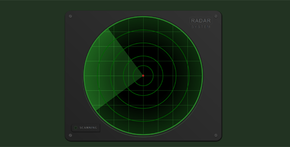 纯css雷达扫描动画网页特效