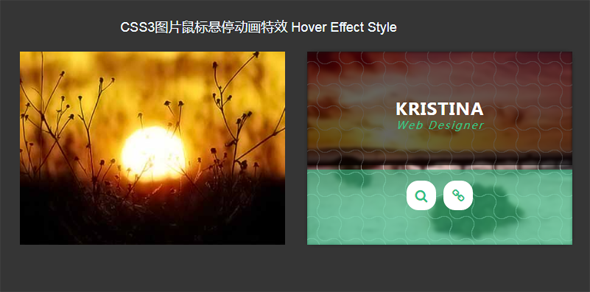 CSS3鼠标悬停图片遮罩动画特效