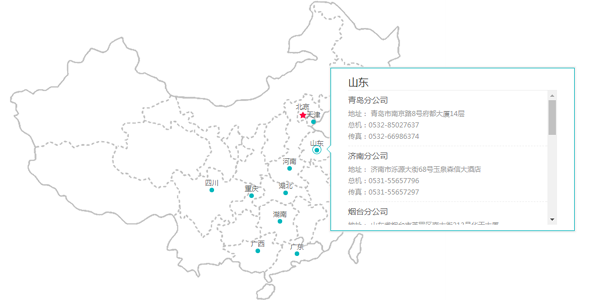 jquery地图热点击弹出详情气泡层