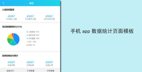 手机app数据统计页面模板