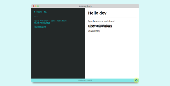 Vue.js代码实时预览编辑器