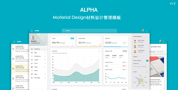 Material Design材料设计后台HTML模板