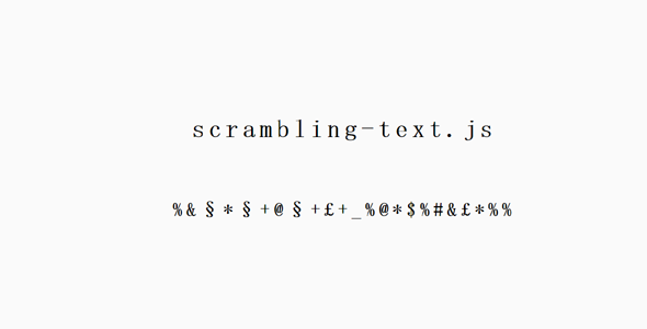 文本洗牌效果插件scrambling-text.js