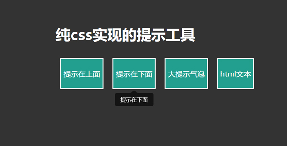 纯css实现的提示工具Balloon.css