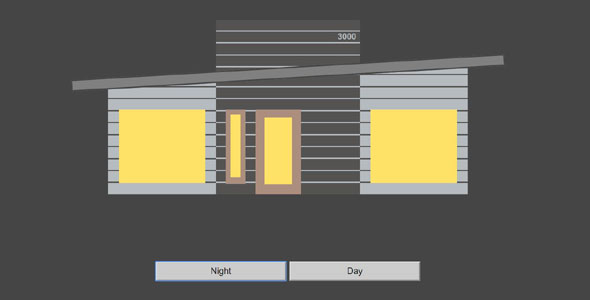 jQuery CSS房子白天夜晚切换