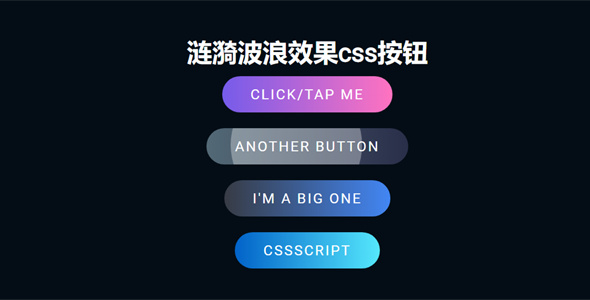 涟漪波浪效果css按钮ripple.js