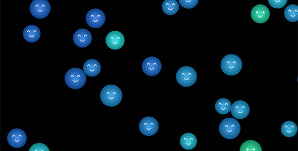 canvas表情粒子碰撞特效