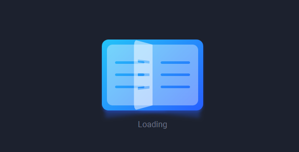 纯css3翻书效果loading特效