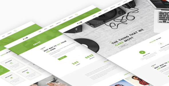 Bootstrap绿色清新企业网站HTML5模板