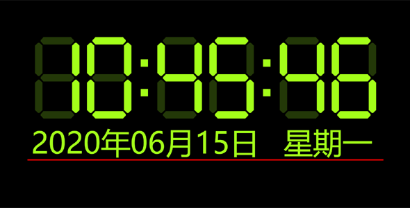 JS电子表数字时钟特效代码