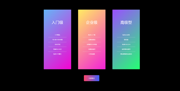 css3减淡背景卡片样式翻转特效