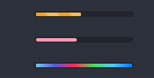 css3彩色进度条加载特效