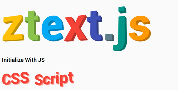 ztext.js 3d文本字体特效插件