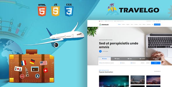 响应式旅游网站在线预订HTML5模板