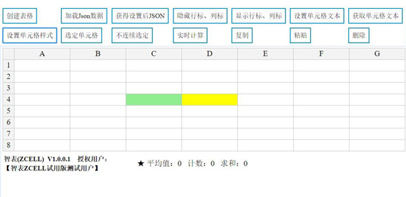 jquery自定义excel表格编辑器插件