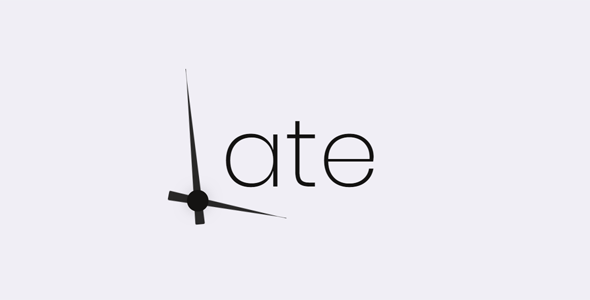 创意时钟样式late文本特效