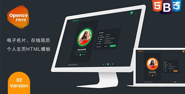 创意Bootstrap电子名片简历网站模板