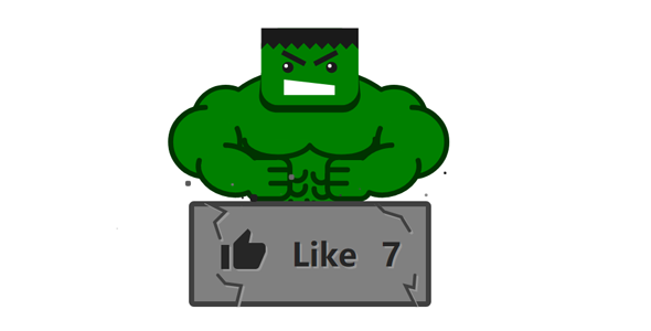 gsap+svg点赞按钮绿巨人动画特效
