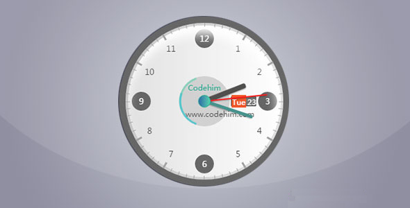 jQuery和CSS3精美时钟插件