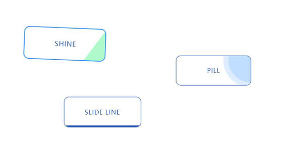 css3圆角按钮悬停闪过动画特效