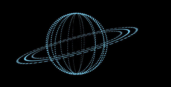 环状星球旋转css3动画特效