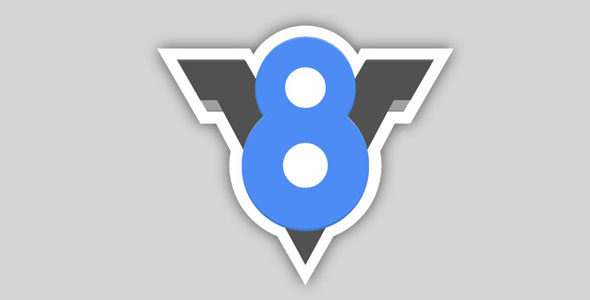 纯css代码实现的V8数字字母LOGO