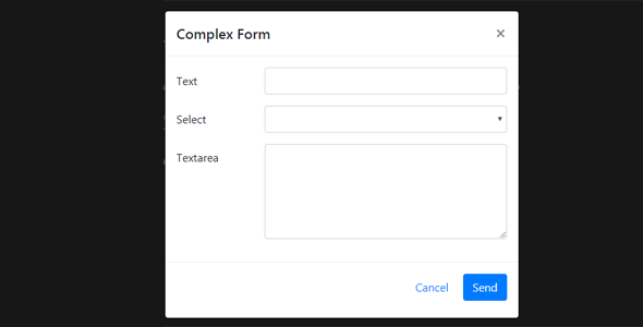 Bootstrap4模态弹出窗口jQuery插件