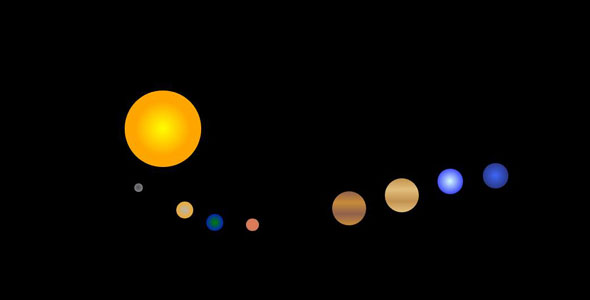 JS太阳系行星运动轨迹动画代码