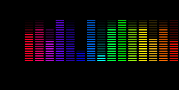CSS3彩色的音乐均衡器动画特效