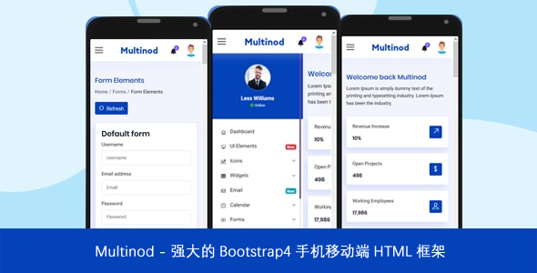 完整的bootstrap4手机移动端html模板