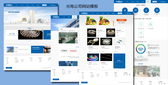 蓝色的光电公司网站HTML模板